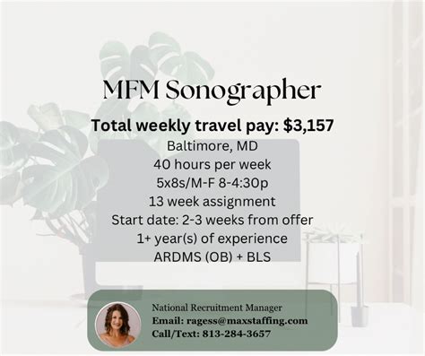 mfm sonographer travel jobs.